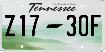 TN license plate Z1730F