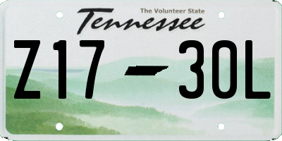 TN license plate Z1730L