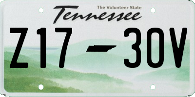 TN license plate Z1730V