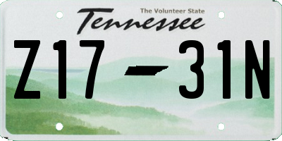 TN license plate Z1731N