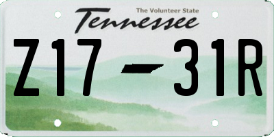TN license plate Z1731R