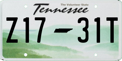 TN license plate Z1731T