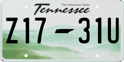 TN license plate Z1731U