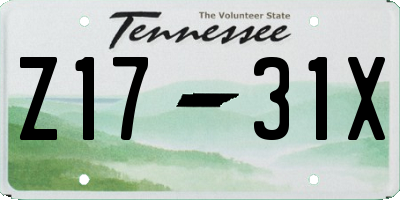 TN license plate Z1731X