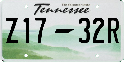 TN license plate Z1732R