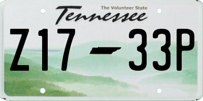 TN license plate Z1733P