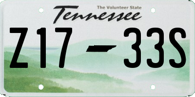 TN license plate Z1733S