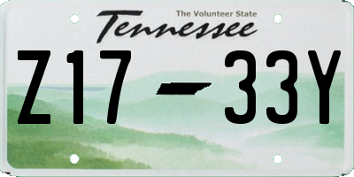 TN license plate Z1733Y