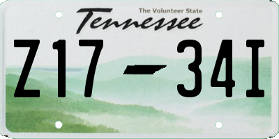 TN license plate Z1734I