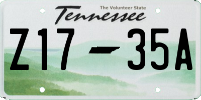 TN license plate Z1735A
