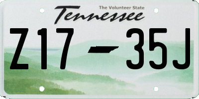 TN license plate Z1735J
