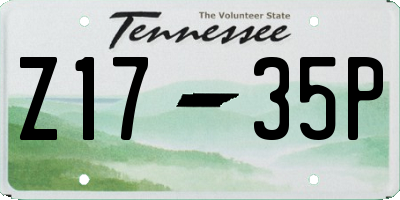 TN license plate Z1735P