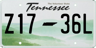 TN license plate Z1736L