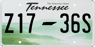 TN license plate Z1736S