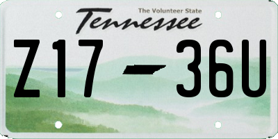 TN license plate Z1736U
