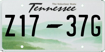TN license plate Z1737G