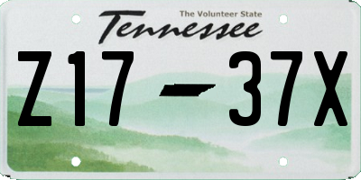 TN license plate Z1737X