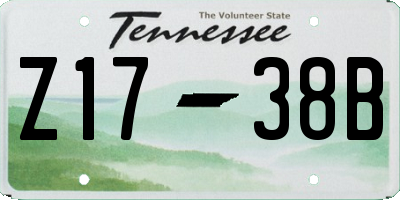 TN license plate Z1738B