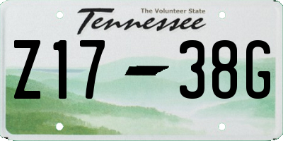 TN license plate Z1738G