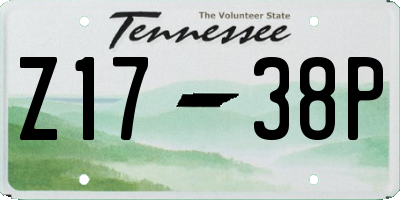 TN license plate Z1738P