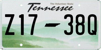 TN license plate Z1738Q