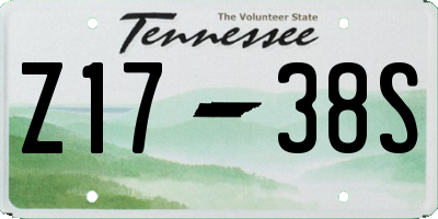 TN license plate Z1738S