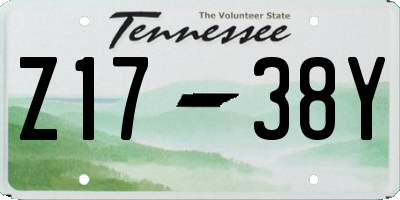 TN license plate Z1738Y