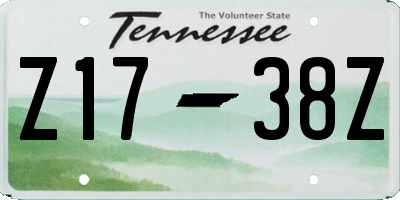 TN license plate Z1738Z