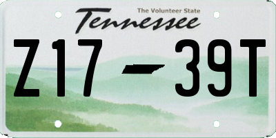 TN license plate Z1739T