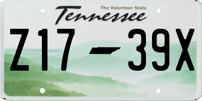 TN license plate Z1739X