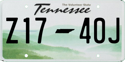 TN license plate Z1740J