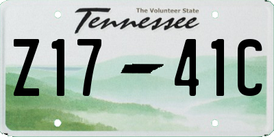 TN license plate Z1741C