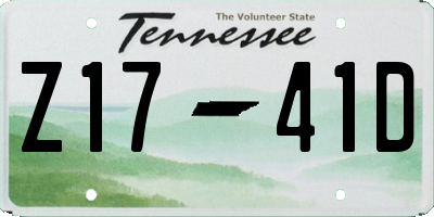 TN license plate Z1741D