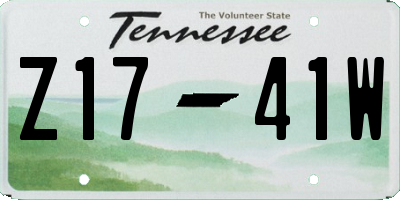 TN license plate Z1741W