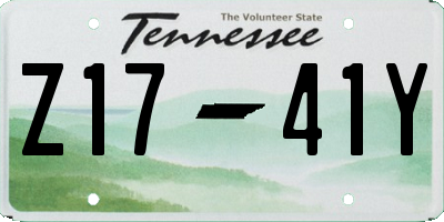 TN license plate Z1741Y