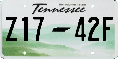 TN license plate Z1742F