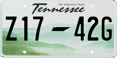 TN license plate Z1742G