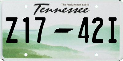 TN license plate Z1742I