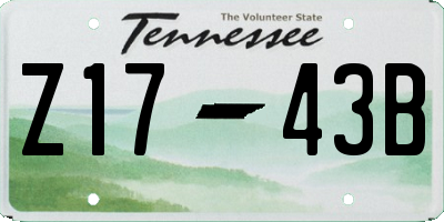 TN license plate Z1743B