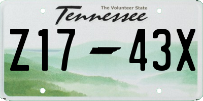 TN license plate Z1743X