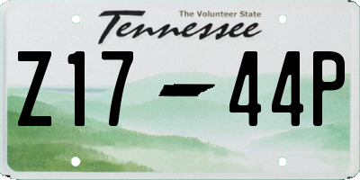 TN license plate Z1744P