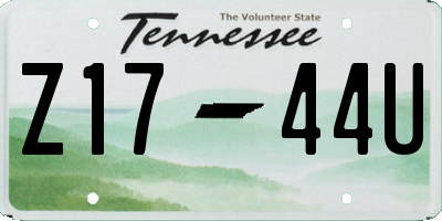 TN license plate Z1744U