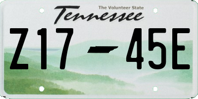 TN license plate Z1745E