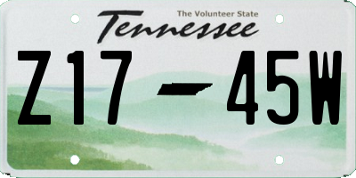 TN license plate Z1745W