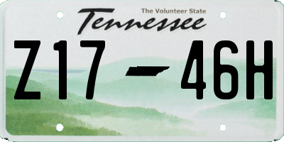 TN license plate Z1746H