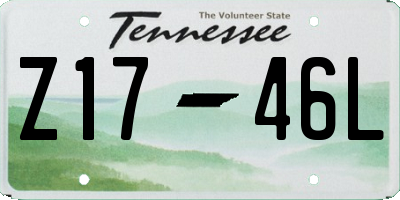 TN license plate Z1746L