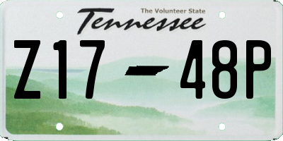 TN license plate Z1748P