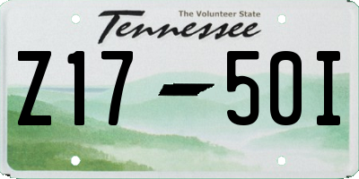 TN license plate Z1750I