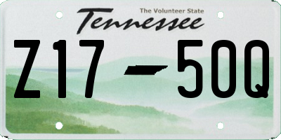 TN license plate Z1750Q