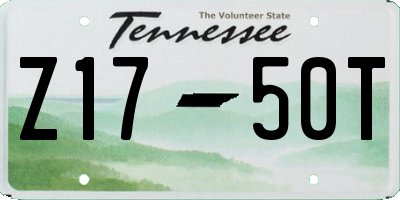 TN license plate Z1750T